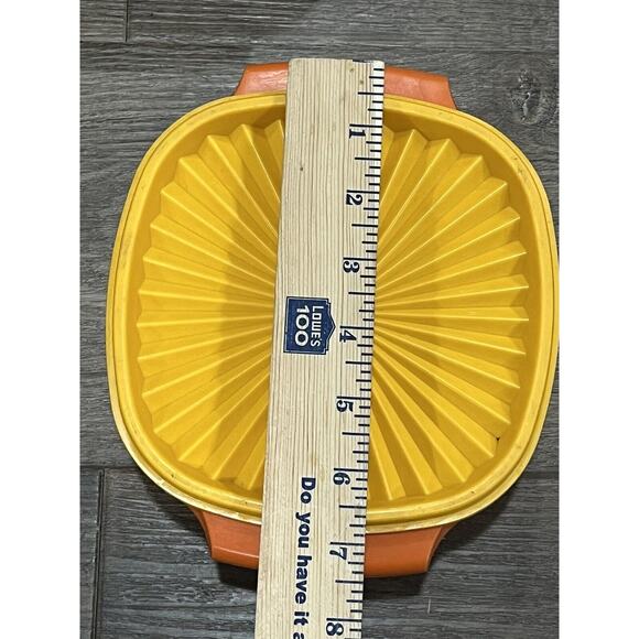 Tupperware Orange Tangerine Servalier Bowl LOT with Lids 838-16 & 840-6 - Picture 13 of 16